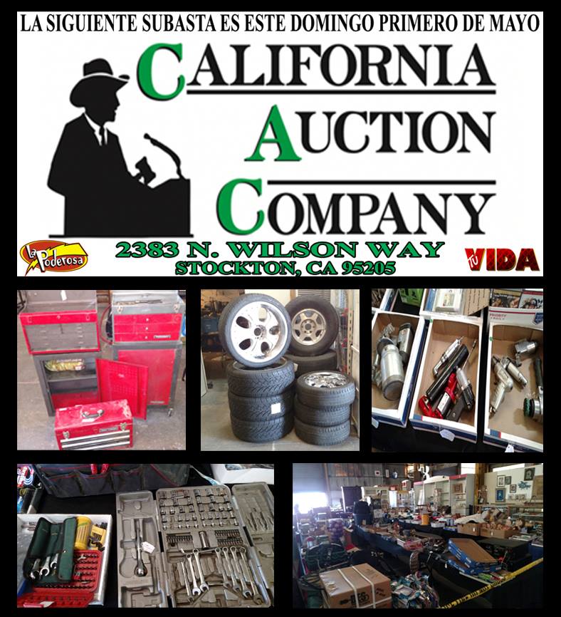 No se pierdan la siguiente subasta en California Auction Co. este Domingo a las 11 de la mañana.