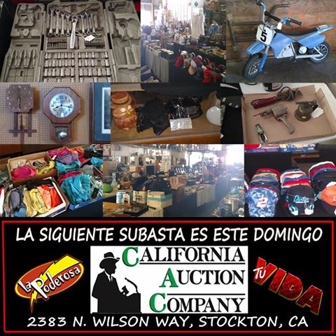 No se pierdan la siguiente subasta este Domingo 5 de Junio en California Auction Company de la Ciudad de Stockton CA.