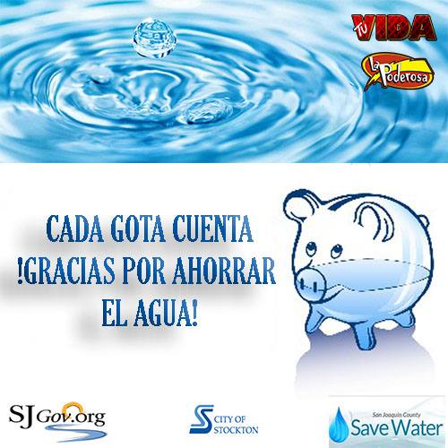 Sigamos ahorrando agua. Cada gota cuenta..