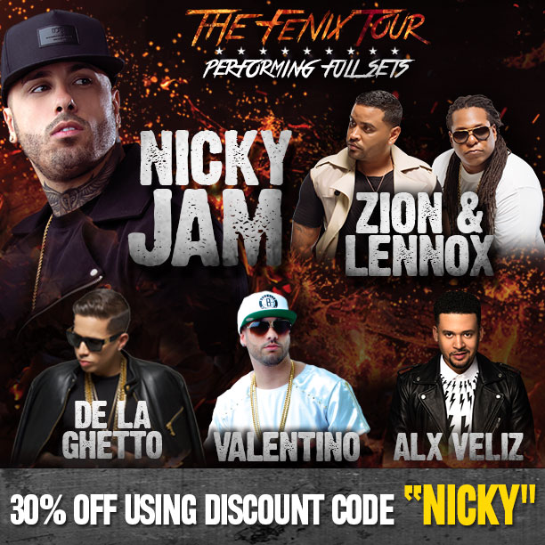 Si todavia no han comprado sus boletos para Nicky Jam, aqui esta su oportunidad... Aprovechen esta oferta para comprar sus boletos con el 30% de descuento dese hoy hasta el 15 de Junio