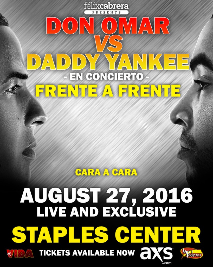Se acerca la fecha, Daddy Yankee Frente a Don Omar El Sabado 27 de Agosto en el Staples Center de Los Angeles. Compren sus boletos ya y no te quedes fuera. Sera un concierto inolvidable.