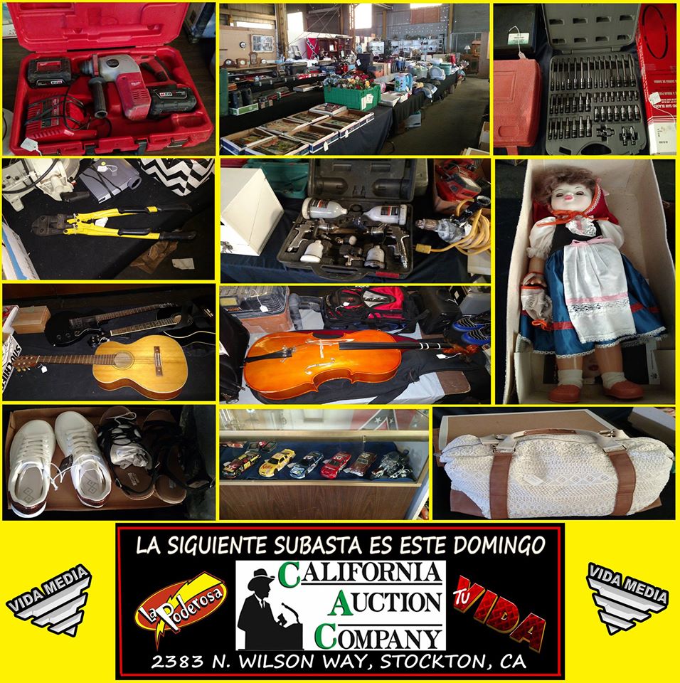No se pierdan la siguiente subasta este Domingo 13 de Noviembre a las 11 de la mañana en California Auction Company en el 2383 N. Wilson Way en Stockton, California.