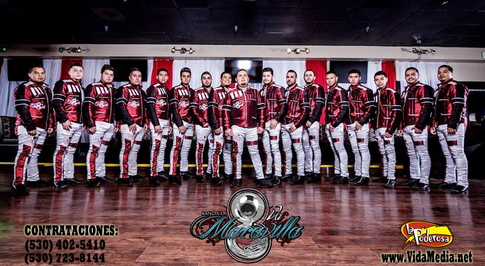 Banda La 8va Maravilla formada en Sacramento, California, desde el año 2014, dirigida por dos hermanos Daniel y Javier Huerta. Banda La 8va Maravilla es considerada la banda mas joven del Norte de California ya que cuenta con 16 integrantes entre las edades de 16 a 29 años estos jóvenes músicos cuentan con la habilidad, el talento y la experiencia que requiere la buena musica de banda.  En este momento cuentan con 2 de sus mas recientes sencillos que llevan por nombre 